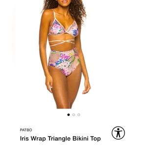 PatBO Floral Wrap Bikini Top